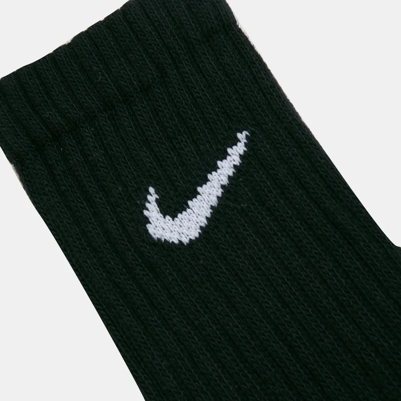 Nike Black Value Cotton Crew Socks (3 Pack)  | Best Price UAE